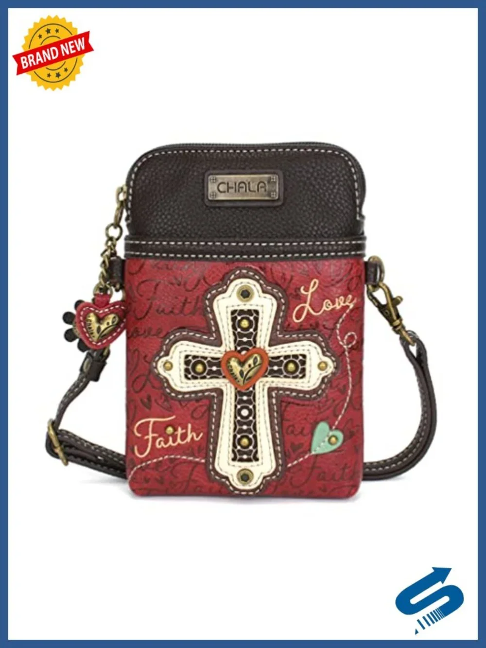 PU Leather Crossbody Phone Purse with Adjustable Strap Women